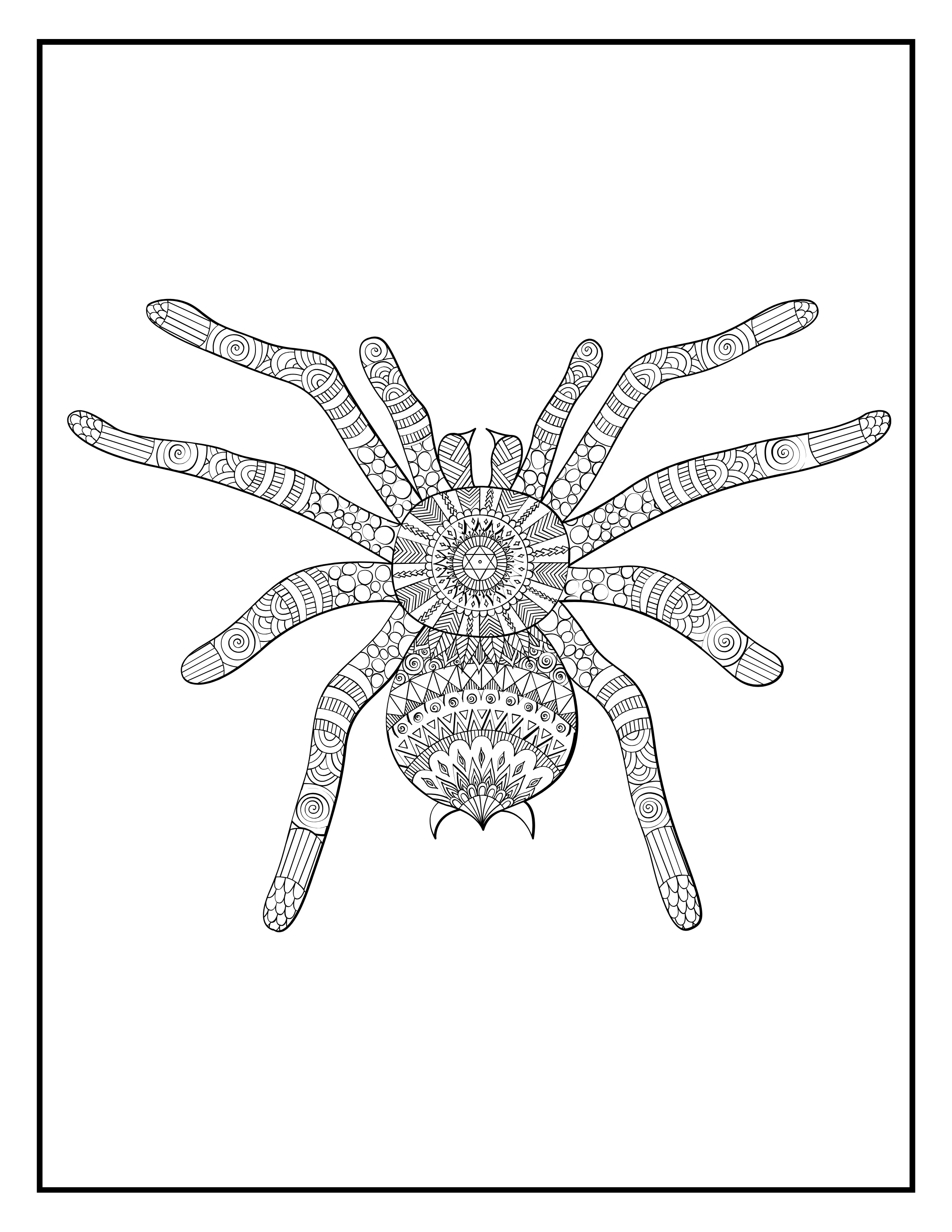 Printable Zentangle Animal Designs Coloring Book: Intricate & Relaxing Pages