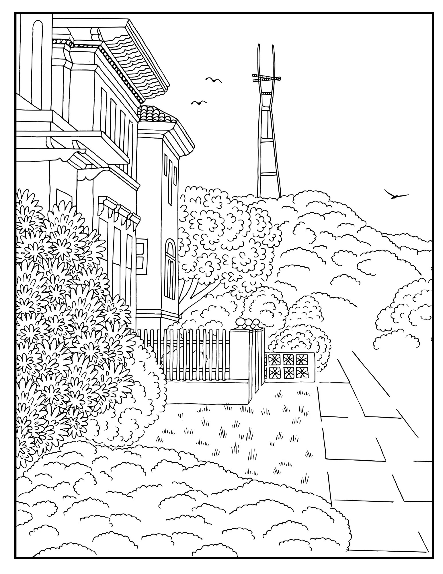 Shades of San Francisco: Printable Coloring Book of Iconic Cityscapes Digital Collection