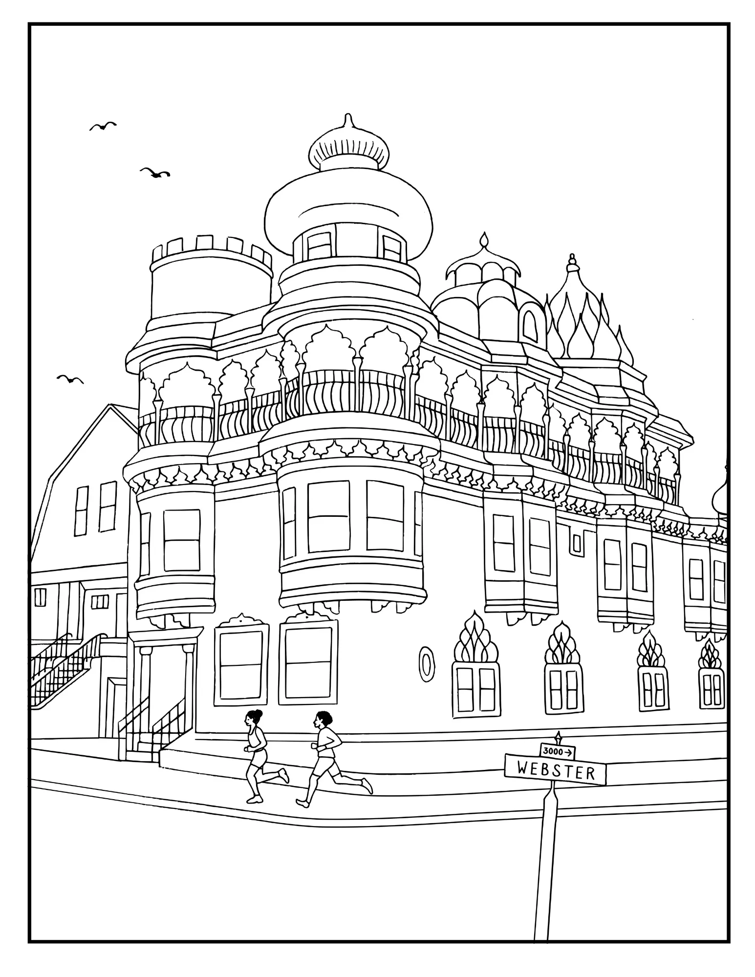 Shades of San Francisco: Printable Coloring Book of Iconic Cityscapes Digital Collection