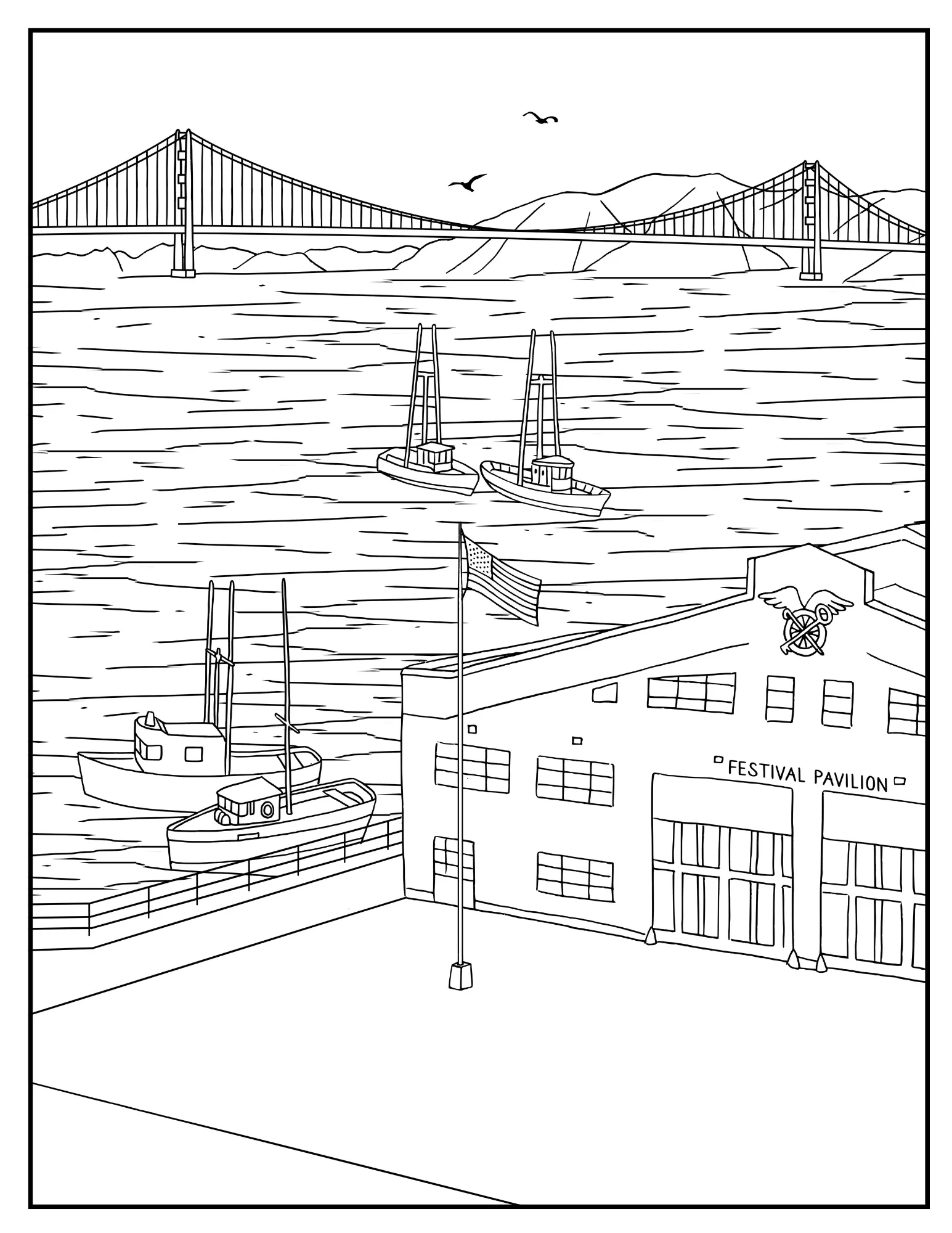 Shades of San Francisco: Printable Coloring Book of Iconic Cityscapes Digital Collection