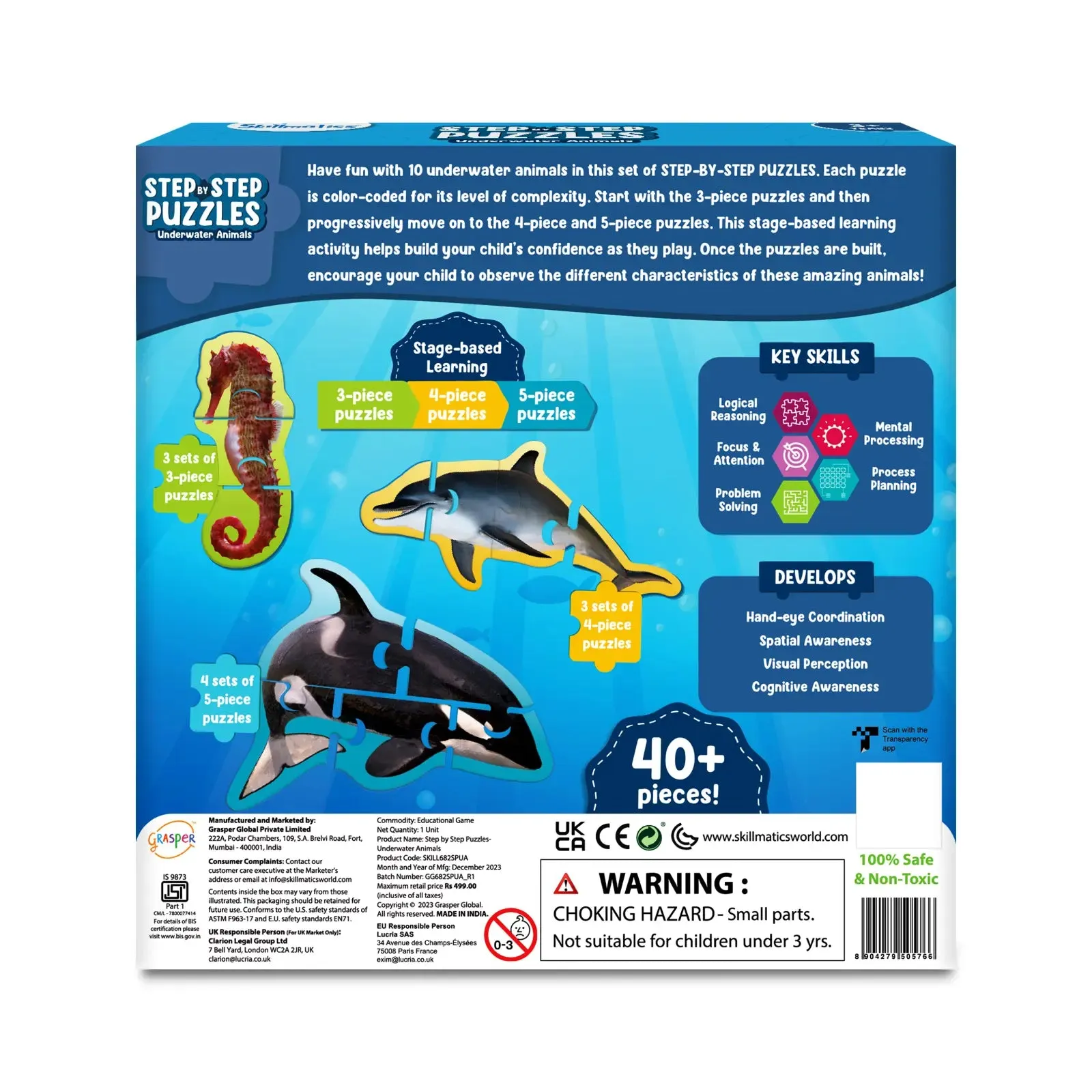 Step By Step Puzzle: Underwater Animals (ages 3 )