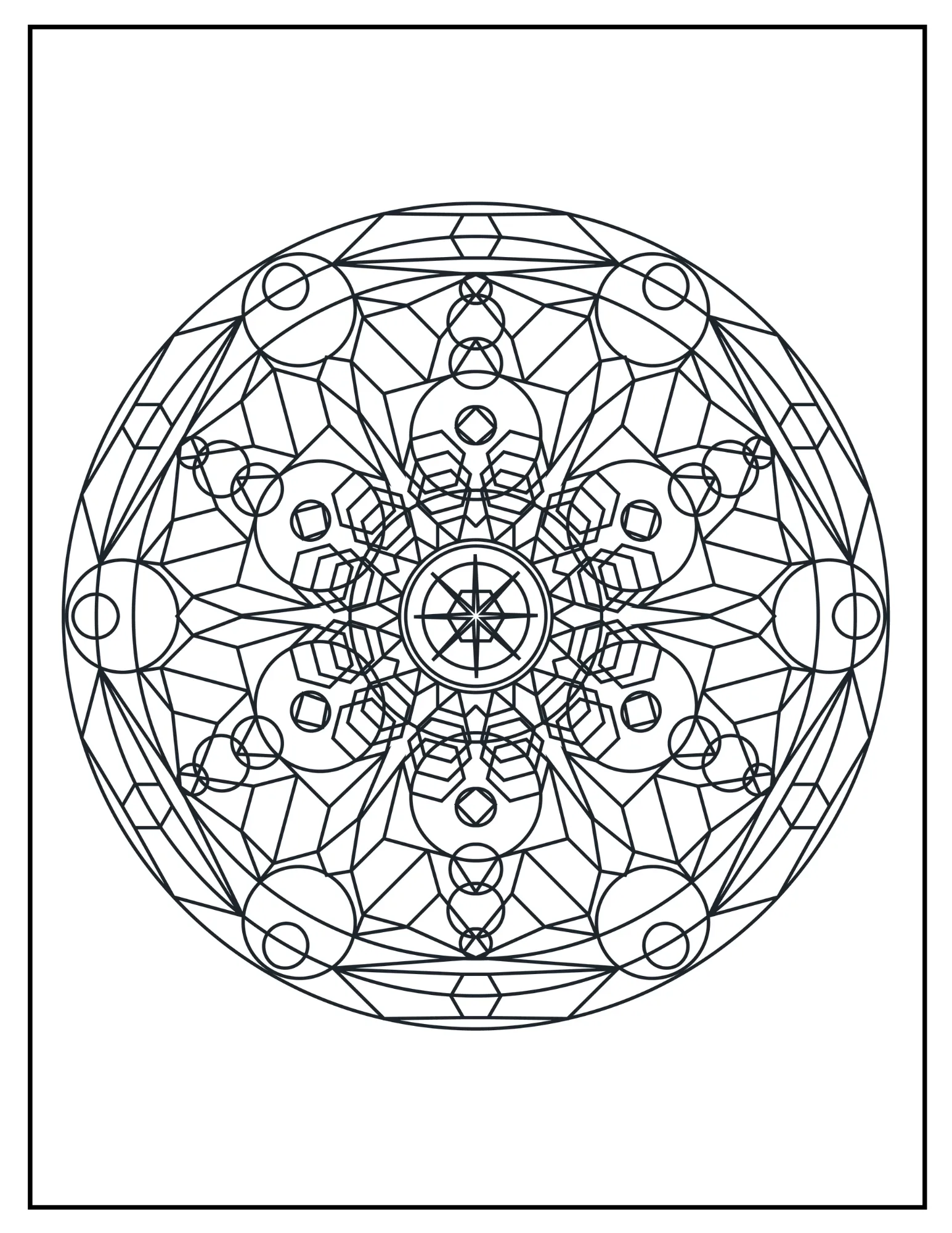 Stress Relief Mandala Coloring Book: Printable Designs for Relaxation