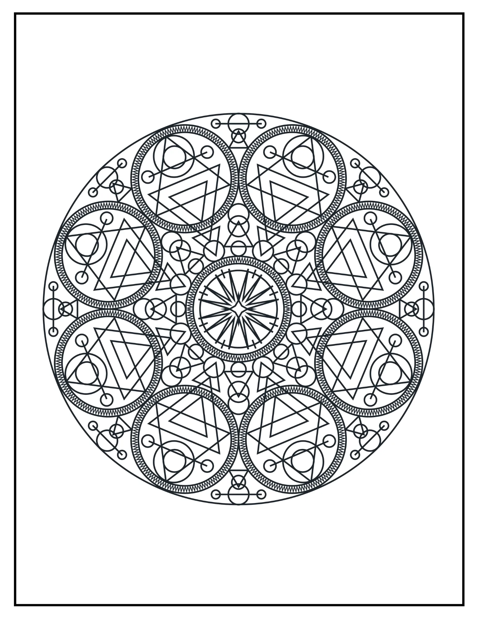 Stress Relief Mandala Coloring Book: Printable Designs for Relaxation