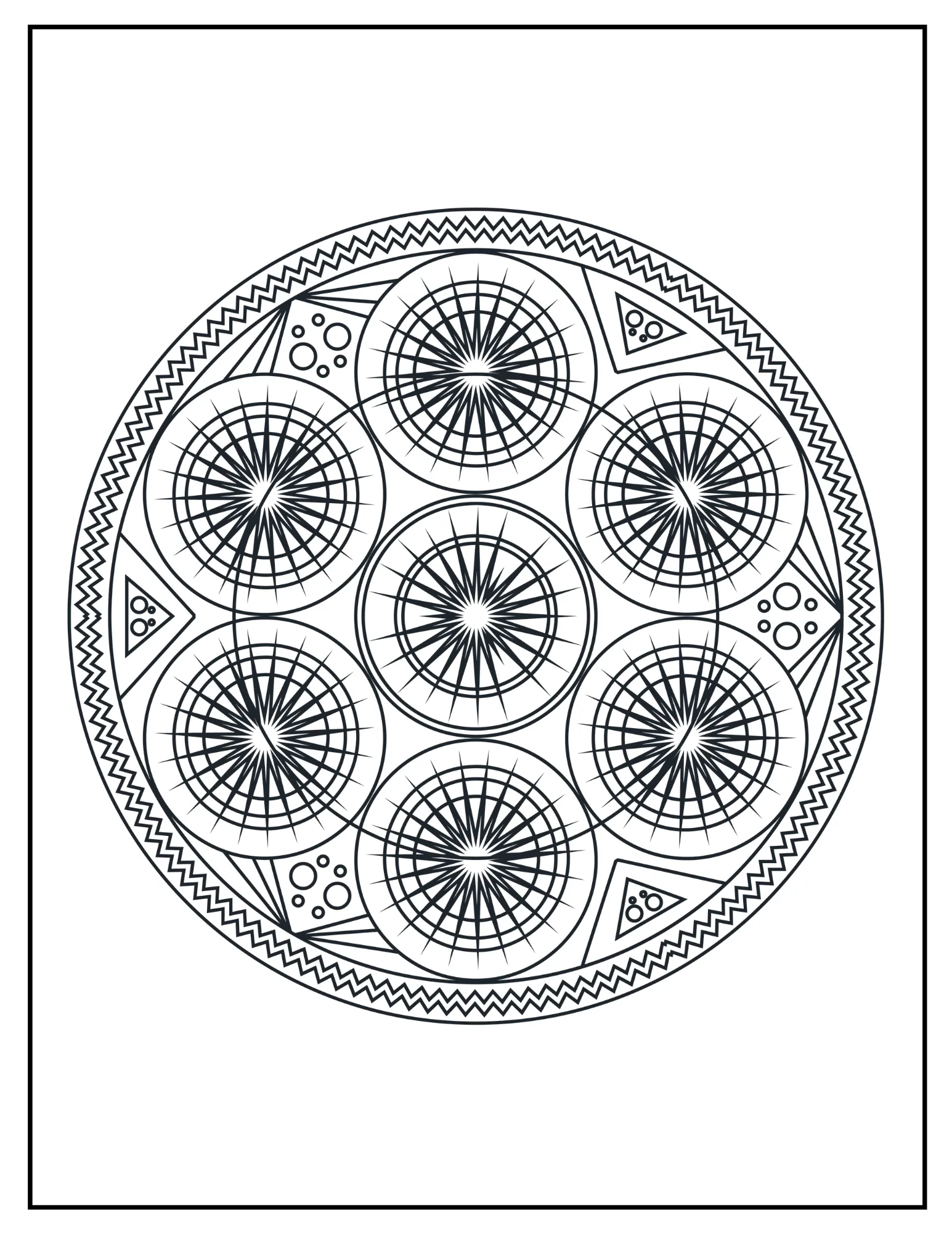 Stress Relief Mandala Coloring Book: Printable Designs for Relaxation