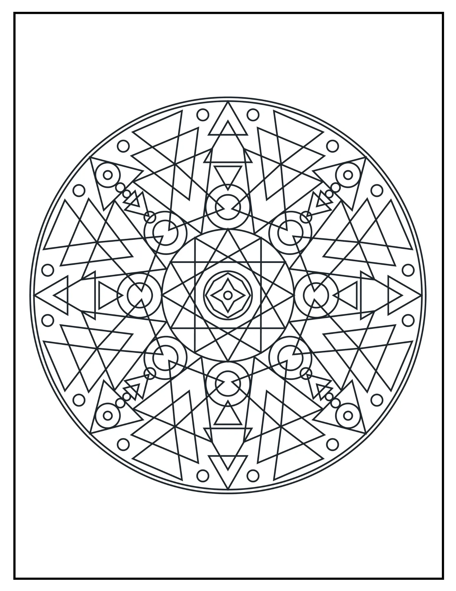Stress Relief Mandala Coloring Book: Printable Designs for Relaxation