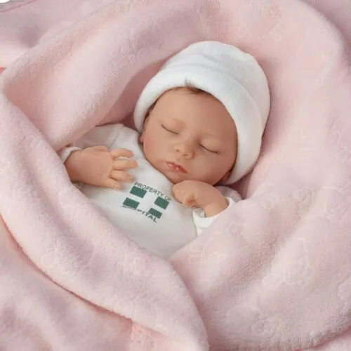 The Ashton - Drake Galleries Ashley So Truly Real® Baby Girl Doll That Breathes Touch Activated Realistic Weighted Fully Poseable with Soft RealTouch® Vinyl Skin  by Artist Andrea Arcello 17"-inches