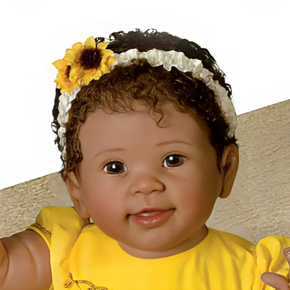 The Ashton-Drake Galleries Kiara's First Steps: Walks with Your Help! - So Truly Real® Lifelike, Interactive & Realistic African-American Baby Doll 26-inches