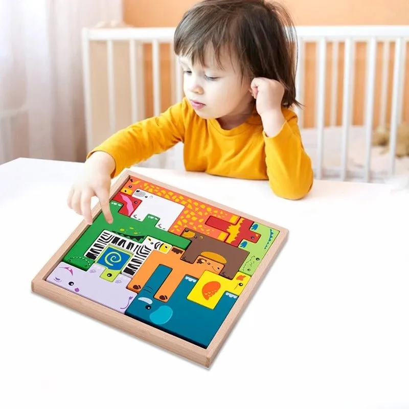 Wooden Animal Creative Challenge Puzzle Board - 298